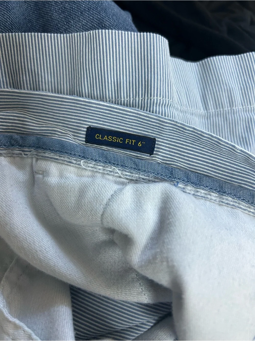 Men's Light Blue Seersucker Shorts